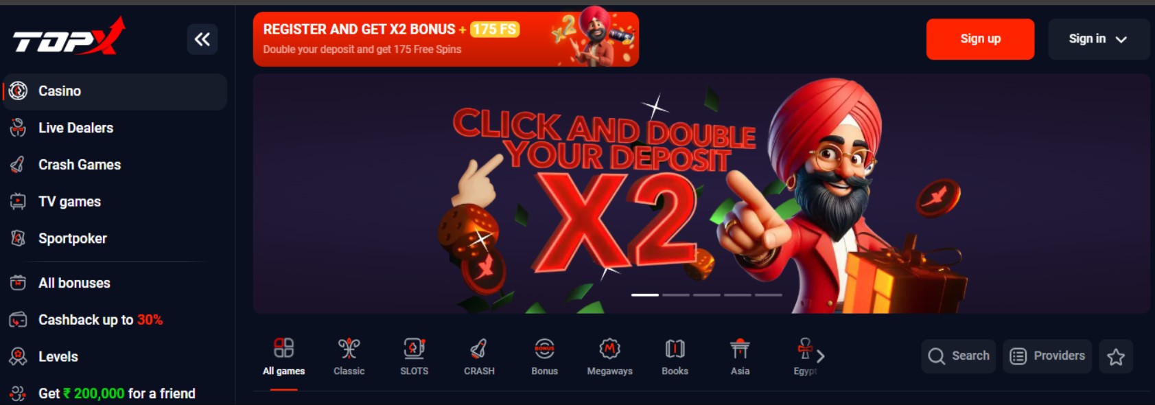 TopX casino online